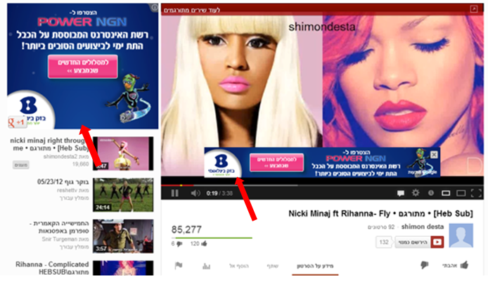 פרסום ביוטיוב באנרים